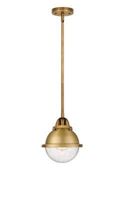 Innovations - 288-1S-BB-HFS-64-BB-LED - LED Mini Pendant - Nouveau 2 - Brushed Brass