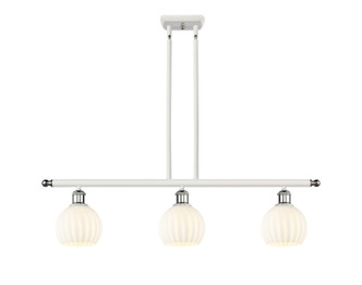 Innovations - 516-3I-WPC-G1217-6WV - LED Island Pendant - Ballston - White Polished Chrome