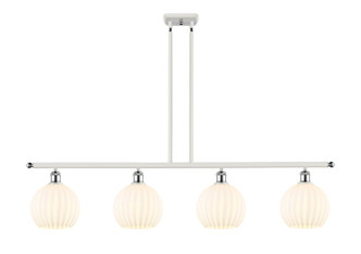 Innovations - 516-4I-WPC-G1217-8WV - LED Island Pendant - Ballston - White Polished Chrome