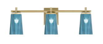 Toltec Lighting - 1213-NAB-265 - Three Light Bath Bar - Franklin - New Age Brass