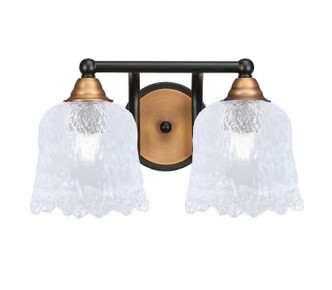 Toltec Lighting - 3422-MBBR-4230 - Two Light Bath Bar - Paramount - Matte Black & Bass