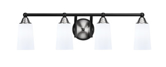 Toltec Lighting - 3424-MBBN-261 - Four Light Bath Bar - Paramount - Matte Black & Brushed Nickel