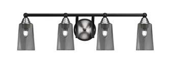 Toltec Lighting - 3424-MBBN-262 - Four Light Bath Bar - Paramount - Matte Black & Brushed Nickel