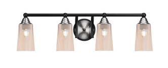 Toltec Lighting - 3424-MBBN-263 - Four Light Bath Bar - Paramount - Matte Black & Brushed Nickel
