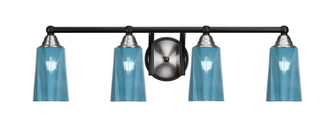 Toltec Lighting - 3424-MBBN-265 - Four Light Bath Bar - Paramount - Matte Black & Brushed Nickel