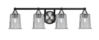 Toltec Lighting - 3424-MBBN-5032 - Four Light Bath Bar - Paramount - Matte Black & Brushed Nickel