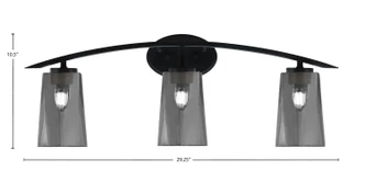Kurve Three Light Bath Bar (3723-MB-262)