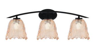 Toltec Lighting - 3723-MB-4233 - Three Light Bath Bar - Kurve - Matte Black