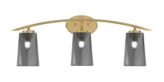 Toltec Lighting - 3723-NAB-262 - Three Light Bath Bar - Kurve - New Age Brass