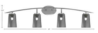 Kurve Four Light Bath Bar (3724-GP-262)