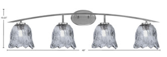 Kurve Four Light Bath Bar (3724-GP-4232)