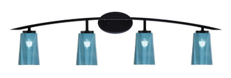 Toltec Lighting - 3724-MB-265 - Four Light Bath Bar - Kurve - Matte Black