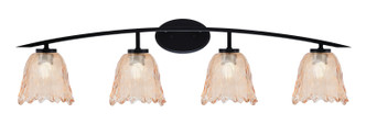 Toltec Lighting - 3724-MB-4233 - Four Light Bath Bar - Kurve - Matte Black