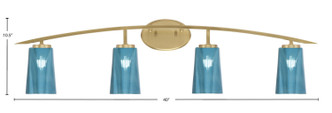 Kurve Four Light Bath Bar (3724-NAB-265)