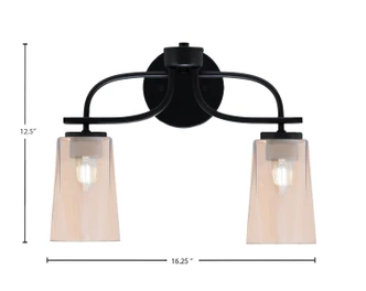 Cavella Two Light Bath Bar (3912-MB-263)