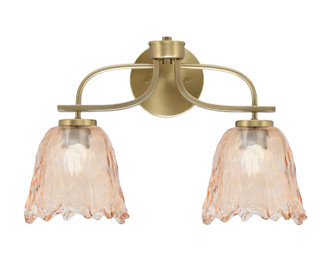 Toltec Lighting - 3912-NAB-4233 - Two Light Bath Bar - Cavella - New Age Brass