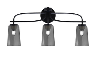 Toltec Lighting - 3913-MB-262 - Three Light Bath Bar - Cavella - Matte Black