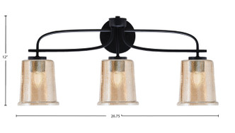 Cavella Three Light Bath Bar (3913-MB-5033)