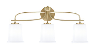 Toltec Lighting - 3913-NAB-5031 - Three Light Bath Bar - Cavella - New Age Brass