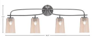Cavella Four Light Bath Bar (3914-GP-263)