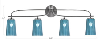 Cavella Four Light Bath Bar (3914-GP-265)