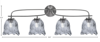 Cavella Four Light Bath Bar (3914-GP-4232)