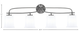 Cavella Four Light Bath Bar (3914-GP-5031)