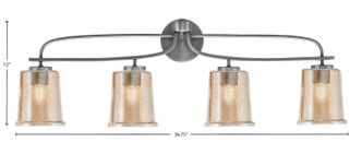 Cavella Four Light Bath Bar (3914-GP-5033)