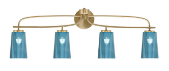 Toltec Lighting - 3914-NAB-265 - Four Light Bath Bar - Cavella - New Age Brass