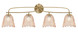 Toltec Lighting - 3914-NAB-4233 - Four Light Bath Bar - Cavella - New Age Brass