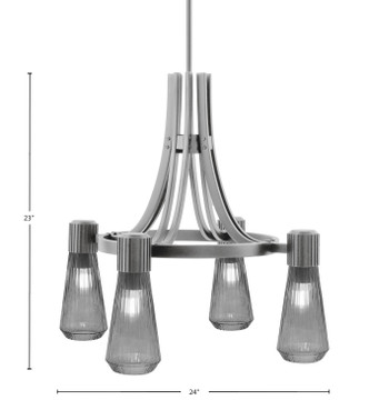 Everleigh Four Light Chandelier (4814-GP-882)