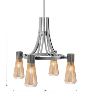 Everleigh Four Light Chandelier (4814-GP-883)