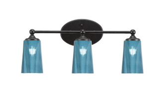 Toltec Lighting - 5913-MB-265 - Three Light Bath Bar - Capri - Matte Black