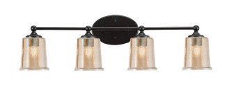 Toltec Lighting - 5914-MB-5033 - Four Light Bath Bar - Capri - Matte Black