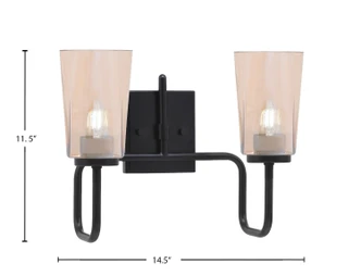 Sandia Two Light Bath Bar (6222-MB-263)