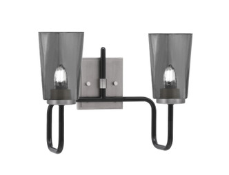 Toltec Lighting - 6222-MBGP-262 - Two Light Bath Bar - Sandia - Matte Black & Graphite