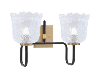 Toltec Lighting - 6222-MBNAB-4230 - Two Light Bath Bar - Sandia - Matte Black & New Age Brass