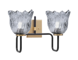 Toltec Lighting - 6222-MBNAB-4232 - Two Light Bath Bar - Sandia - Matte Black & New Age Brass