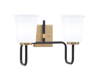 Toltec Lighting - 6222-MBNAB-5031 - Two Light Bath Bar - Sandia - Matte Black & New Age Brass