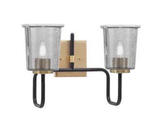 Toltec Lighting - 6222-MBNAB-5032 - Two Light Bath Bar - Sandia - Matte Black & New Age Brass