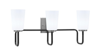 Toltec Lighting - 6223-MBGP-261 - Three Light Bath Bar - Sandia - Matte Black & Graphite