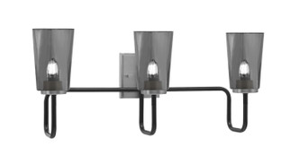 Toltec Lighting - 6223-MBGP-262 - Three Light Bath Bar - Sandia - Matte Black & Graphite