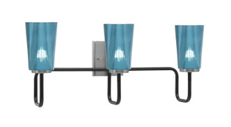 Toltec Lighting - 6223-MBGP-265 - Three Light Bath Bar - Sandia - Matte Black & Graphite