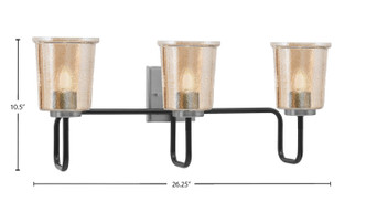 Sandia Three Light Bath Bar (6223-MBGP-5033)