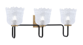 Toltec Lighting - 6223-MBNAB-4230 - Three Light Bath Bar - Sandia - Matte Black & New Age Brass