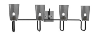 Toltec Lighting - 6224-MBGP-262 - Four Light Bath Bar - Sandia - Matte Black & Graphite