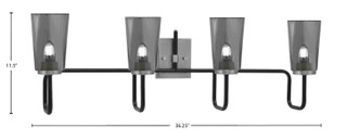 Sandia Four Light Bath Bar (6224-MBGP-262)