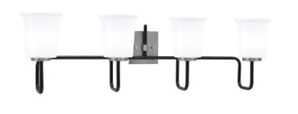 Toltec Lighting - 6224-MBGP-5031 - Four Light Bath Bar - Sandia - Matte Black & Graphite