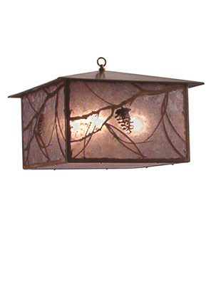 Meyda Tiffany - 14116 - Four Light Pendant - Whispering Pines - Antique Copper