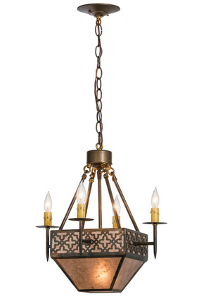 Meyda Tiffany - 154280 - Five Light Pendant - Gironde - Light Burnished Antique Copper